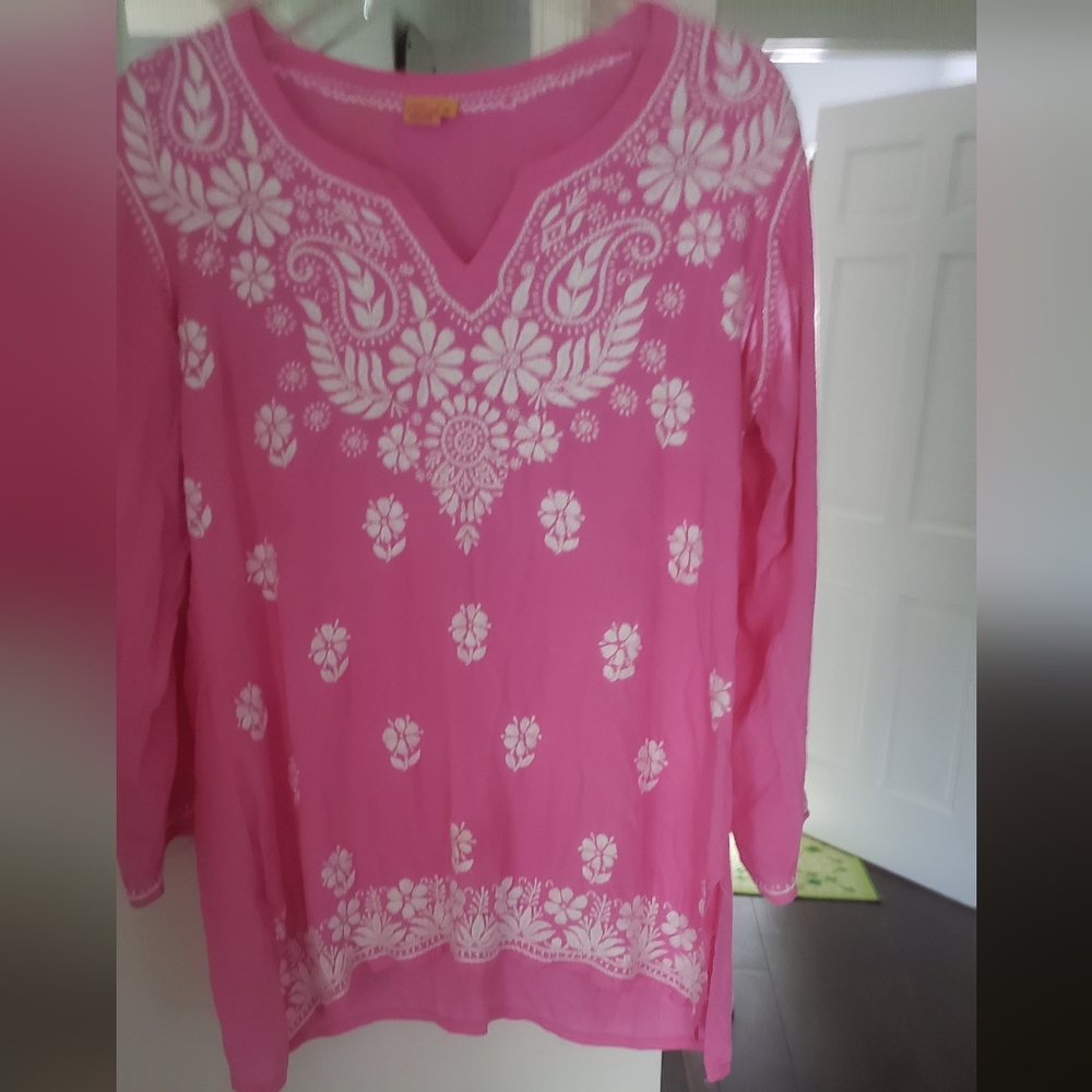 The Lotus House embroidered top